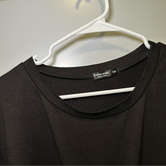 SheIn Curve Black Short Sleeve Cutout Dress size 3XL - Picture 3 of 9